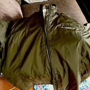 Columbia fleece lined water-resistant hooded jacket